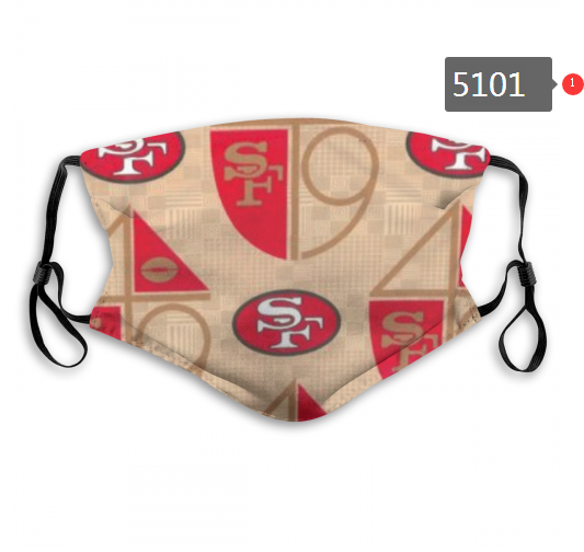 2020 NFL San Francisco 49ers #8 Dust mask with filter->nfl dust mask->Sports Accessory